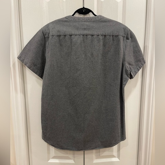 Frank & Oak Short Sleeve Button Up XL Men’s Baseball Gray - Picture 2 of 5
